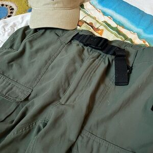 green army cargo buckle scout shorts